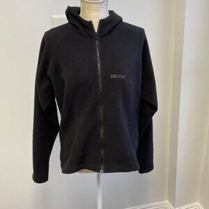 Marmot Polartec Women's Hooded Fleece Jacket - Black - Size L - GUC